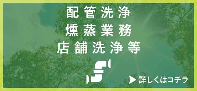 配管洗浄・燻蒸業務・店舗洗浄等